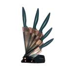 6 Piece Knife Block Set Green