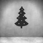 Christmas Tree Wall Art D30 - 450MM Silver