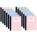 Sunee Composition Notebooks - Wide Ruled Paper 12 Pack Composition Book 9 3 4" X 7 1 2" 80 SHEETS 160 Pages Assorted Colors Scho