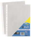 Ns A4 File Pockets - Multipunched 100'S