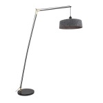 Alana Metal And Marble Floor Lamp Charcoal