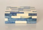 Medium Blue & White Bone Box – 5X15X9.5CM