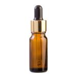 20ML Amber Glass Aromatherapy Bottle With Pipette - Black & Gold Collar 18 69