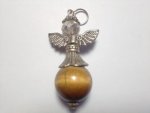 Tigers Eye Angel Pendant