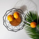 Geometric Iron Fruit Storage Basket