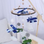 Cot Mobile Airplanes Blue And Green
