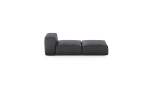 Lounger - Leather - Dark Grey - 199CM X 84CM