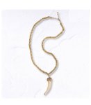 Horn Pendant Necklace - Gold Free