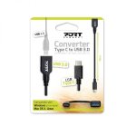 Port USB Type-c To USB3.0 5GBPS 15CM Adapter Black