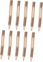 10PCS Wood Ballpoint Pens Portable Smooth Writing Black Ink Desktop