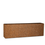 Premium Curo Trough Plant Pot - Medium 370MM H X 200MM W X 1160MM L Rock With Tray