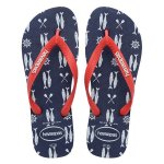 Top Nautical Navy Red Ruby
