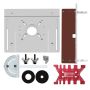 Router Table Insert Plate Aluminum Alloy 240X200MM 4-PIECE Woodworking Set