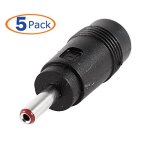 Dc Power Converter Plug Conwork 5-PACK 5.5MM X 2.1MM To 3.5MM X 1.35MM Tip Size Ac dc Adapter Barrel Plug Connector For Wall Cha