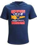 Boys' Project Rock Terry Short Sleeve Hoodie - Indigo Yxl