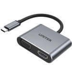 UNITEK Type-c To HDMI And Vga Converter With 100W Power - D1049A