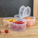 Versatile Plastic Storage Container For Cheese Butter Fruits & Vegetables - Double-lid Freshness Keeper For Kitchen Organization