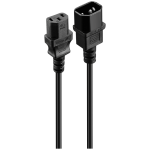 Volkano Presto Series Power Cable - 3 Pin Iec Extension 1.8M 10A - Black VK-8143-BK