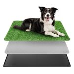 Burgeonnest Dog Grass Pad With Tray 35"X24" Includes Reusable Artificial Turf For Dog Litter Box Ultra-absorbent Washable Pee Pa