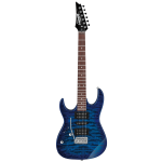 Ibanez GRX70QAL Left Handed Electric Guitar : Transparent Blue Burst