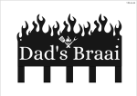 Lifespace "dad's Braai" Braai 5 Hook Utility Rack