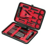 Matt Black Manicure Pedicure Set 18 Piece