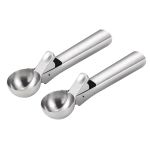 Set Of 2 Stainless Steel Multi-functional Easy Trigger Ice Cream Scoop
