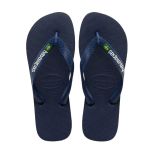Havaianas Brazil Logo Navy Blue - 11-12 45-46