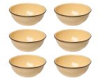 Enamel Cash Bowl Mixing Bowl 16CM Set Of 6