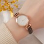 Round Quartz Watches Pu Leather Strap Zinc Alloy Pointer Zinc Alloy Dial Perfect Gifts For Women