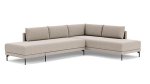 Vivica Sleeper Sofa Chaiselong Right Agnes Brown