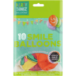 Assorted Pearlize Smile Round Balloons 10-PACK