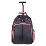 Volkano Orthopaedic Series Trolley Backpack - Dark Grey/pink