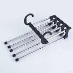 5-TIER Foldable Stainless Steel Pants And Clothing Rack