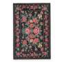 Portobello Thyme Traditional Black & White Rug - 200 X 290 Cm / Black/red