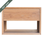 Oslo Pedestal - Clear Varnish 350 Mm H X 500 Mm W X 450 Mm D With French Cleat Hanging Mechanism