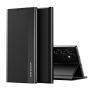 Magnetic Flip Leather Case With Holder Black For Samsung Galaxy S22 Ultra