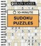 Brain Games - 10 Minute: Sudoku Puzzles   Large Print Spiral Bound Large Type / Large Print Edition