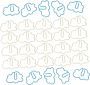 30PCS Cloud Shaped Paper Clips Small Decorative File Document Fixing Clips