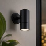 Paulie Black GU10 Outdoor Wall Light Up Or Down