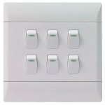 6LEVER 1WAY 16A Light Switches White Range L127-P 4X4