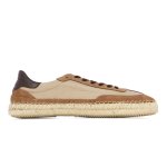 Two Tone Leather Sneakers -brown