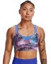 Women's Ua Infinity High Printed Sports Bra - Pink Punk / LG