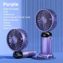 Portable Electric Fan Home Air Conditioner MINI Rechargeable Cooler Handheld USB Conditioning - Purple