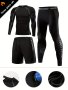 Men's 3-PIECE Compression Suit Set: Slim Fit Breathable Quick Drying & Sweat Absorbing For Sports & Fitness