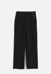Wide Jersey Trousers - Black