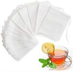 Reuasble Or Disposable Tea Bags 100'S For Loose Leaf Teas Paper Tea Strainer