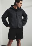 Regular Fit Sports Zip-through Hoodie In Drymove - Dark Grey
