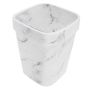 White Marble Swing Lid Waste Bin For Kitchen & Bathroom