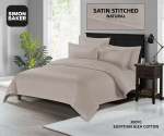 Simon Baker 300TC 100% Egyptian Cotton Oxford Satin Stitched Pillowcase Natural Various Sizes - Natural Continental 1 Piece 80